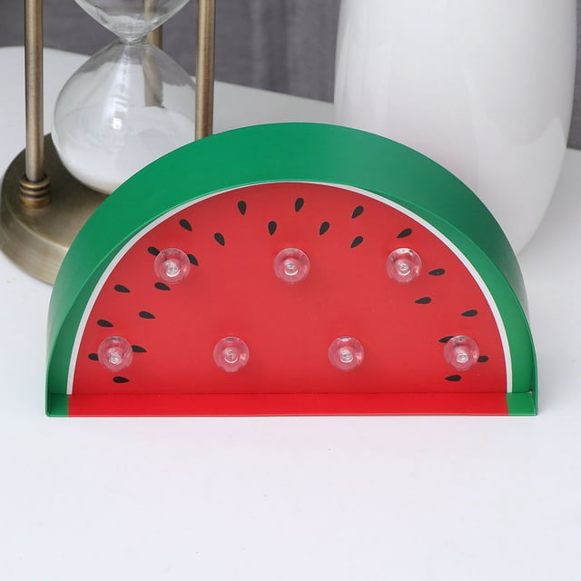 unbranded Decorativa Roja LED Con Forma De Sandía Ideal Para Fiestas Y Ambiente