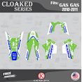 thumbnail image 2 of Kalair GFX Graphics Kit for GASGAS EC125, EC200, EC250, EC300, and EC450 (2010-2011) Cloaked Series, 2 of 5
