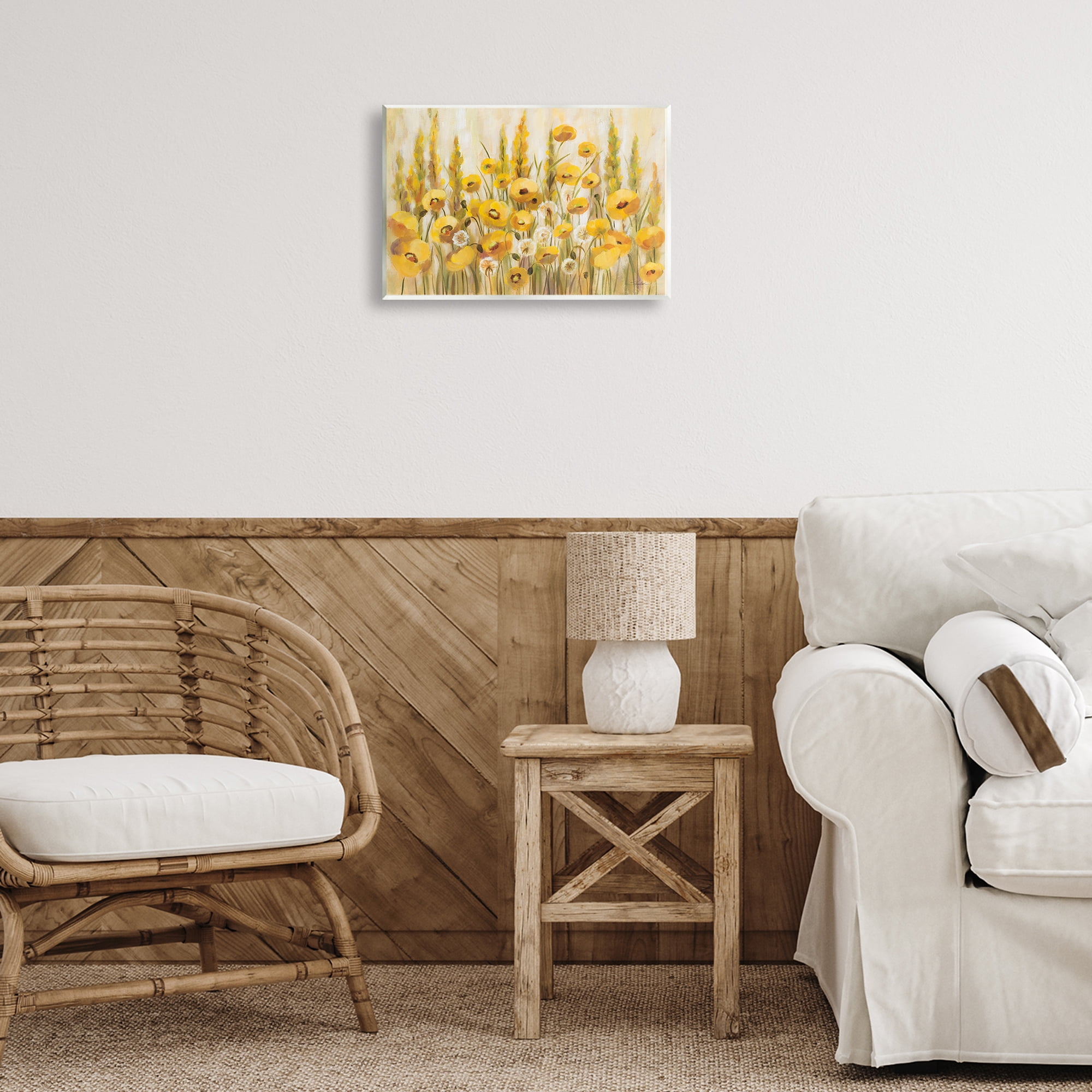 Stupell Industries Yellow Field of Poppies Wall Plaque Art, design by Silvia Vassileva