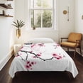 thumbnail image 4 of Cherry Blossoms Tapestry for Bedroom Wall Hanging Tapestry, Pink Pastoral Modern Gradient Spring Ceiling Backdrop Tapestries Poster Blanket Wall Decor for Teens Room Living Room Dorm 55" x 73", 4 of 8