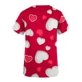 thumbnail image 5 of TIMIFIS Blouse d'Uniforme de Travail pour Femmes, Manches Courtes, Col en V, avec Poches - Rose Vif P, 5 of 5