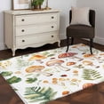 thumbnail image 3 of 3'x5' Area Rugs, Mushroom Indoor Outdoor Area Rug for Living Room Bedroom, Vintage Botanical Spring Floral Rustic Washable Bathroom Rugs Kitchen Floor Carpet Mats Home Decor Aesthetic, 3 of 8