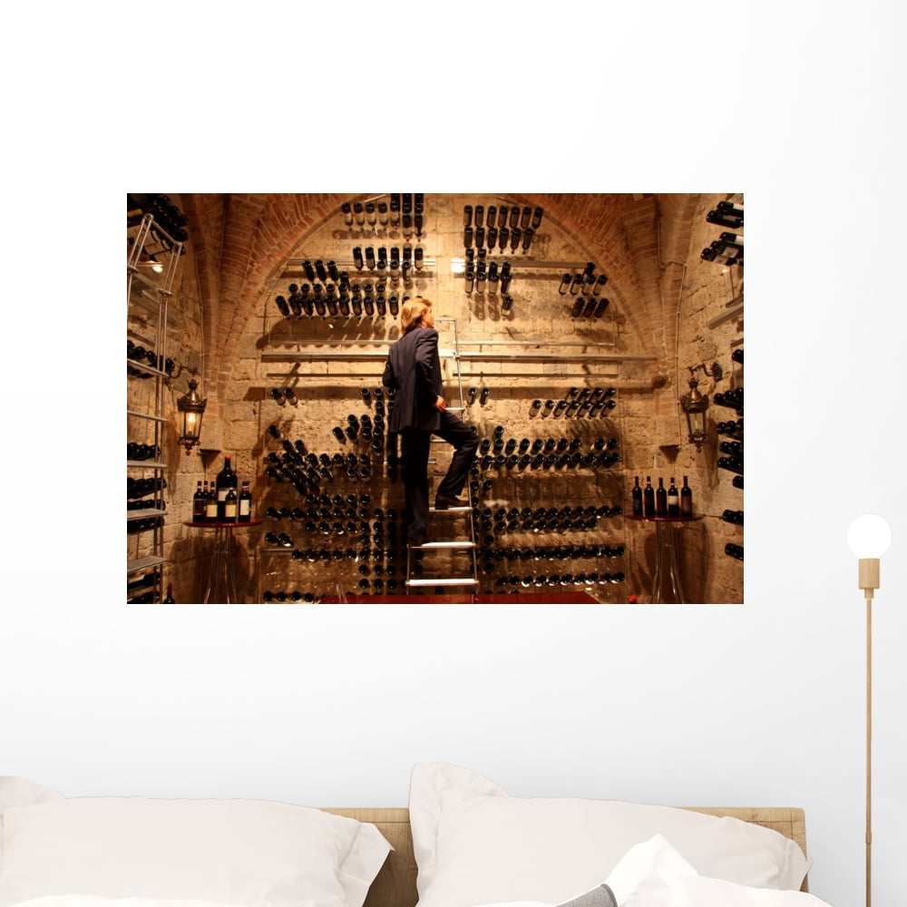 Wine Cellar Wall Mural Decal Sticker, Wallmonkeys Peel & Stick Vinyl
