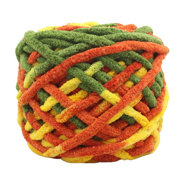 Fiudx Hilo Tejido a Mano, Diseño Grueso de Barra de Hielo, Hilo de Crochet Suave y Brillante, Manualidades para Bufandas y Suéteres, Versátil para Accesorios y Decoración Del Hogar, Rollo de 100 G y