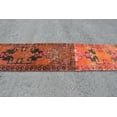 thumbnail image 4 of Orange Rug, Turkish Rug, 2.7x10.3 ft, Handmade Rug, Hallway Rug, Herki Rug, Organic Rug, Oriental Rug, Kitchen Rug, Vintage Wool Rug, 7607, 4 of 10