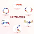 thumbnail image 4 of Uxcell Acrylic Round Bead, AB Colors Round Spacer Beads with Holes Loose Bead Bulk Light Pink, 4 of 7