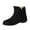 Black, variant on Women's Fashion Casual Winter Cool Style Solid Color Suede Tassel Low Heel Ankle Boots Black 7
