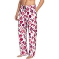 thumbnail image 3 of Kdxio Tulips Flowers Print Men's Sleep Pajama Pant Lounge Pants with Pockets, 3 of 8