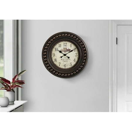 Clocks - 20 Round - Wall Clock - Antique Brown - Transitional