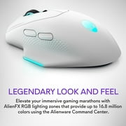 Alienware Wireless Gaming Mouse AW620M 2.4GHz 26000 DPI 7 Buttons Lunar Light