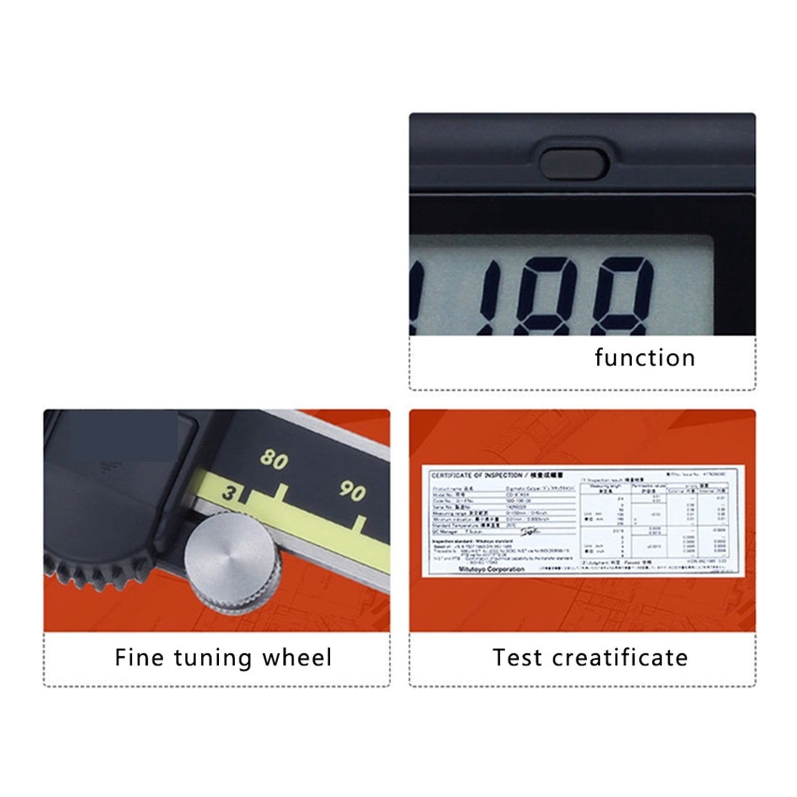500-196-30/197-30/173 Electronic Digital Calipers 0-150/200/300mm/0.01mm Metric/Inch Gauge Micrometer Vernier Caliper ,Easy to Operate