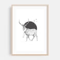 thumbnail image 2 of Winter Is All Around - Illustration Deer Wildlife Winter Sketch Nature Black and White Unframed Wall Art Print 32 x 48 inches, 2 of 60