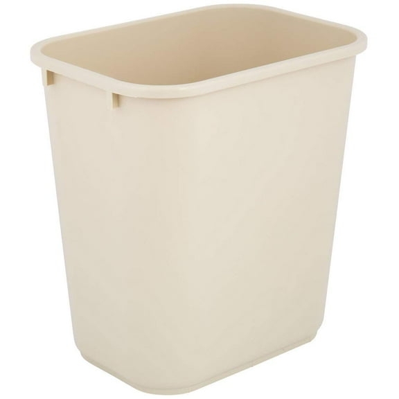28 Qt. / 7 Gallon Beige Rectangular Wastebasket.Kitchen Waste Container Commercial Trash Can Recycle Bin