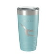 thumbnail image 1 of Hebgen Lake Map Tumbler Travel Mug Insulated Laser Engraved Coffee Cup Montana 20 oz Light Blue, 1 of 1