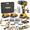 Electric drill dual battery toolbox set Pro, variant on DGB 21V Brushless Cordless Drill, Rechargeable Lithium Battery Powered Hand Drill, Variable Speed Electric Drill for Household Furniture Assembly, Wood Drilling & Light DIY Repair Projects