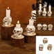 thumbnail image 2 of Candelabro Esqueleto, Juego De 3 Piezas, «No Veo El Mal, No Oigo El Mal, No Hablo Del Mal», Candelabro Gótico De Resina Para Té, Decoración Para Mesa De Comedor, 2 of 7