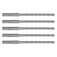 thumbnail image 4 of 5 Pcs Rotary Hammer Drill Bit 160mm Length 2 Flute Self Centering Carbide Tip Impact Drill Bits for Brick Stone Concrete 7mm/0.28in, 4 of 5