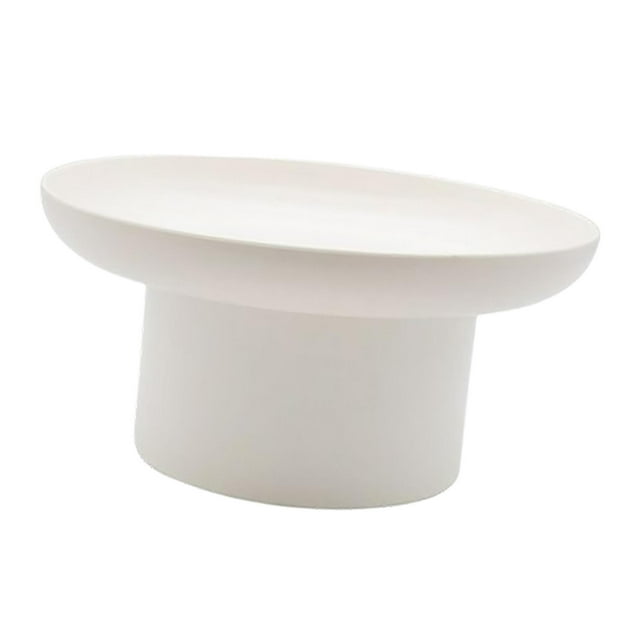 Bandeja redonda para el hogar, plato para pasteles, postres, pasteles, frutas, pan y frutos secos. Pequeño blanco