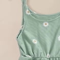 thumbnail image 4 of Toddler Baby Girl Jumpsuit Romper Sleeveless Drawstring 18 Months 1T 2T 3T 4T 5T 6T One Piece Romper with Pockets Summer Outfit Clothes Gibobby,6-12 Months,Green, 4 of 6