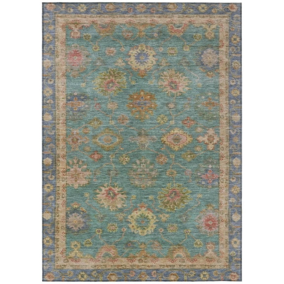 Dalyn Rugs Machine Washable Indoor/Outdoor Chantille ACN2045 Teal 2'6" x 3'10" Rug
