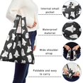 thumbnail image 5 of 5 Pack Foldable Shopping Bag,Black Halloween Ghosts with Boo Reusable Grocery Bags with Pockets,Large Reusable Tote Bags with Handles Waterproof & Lightweight, 5 of 6