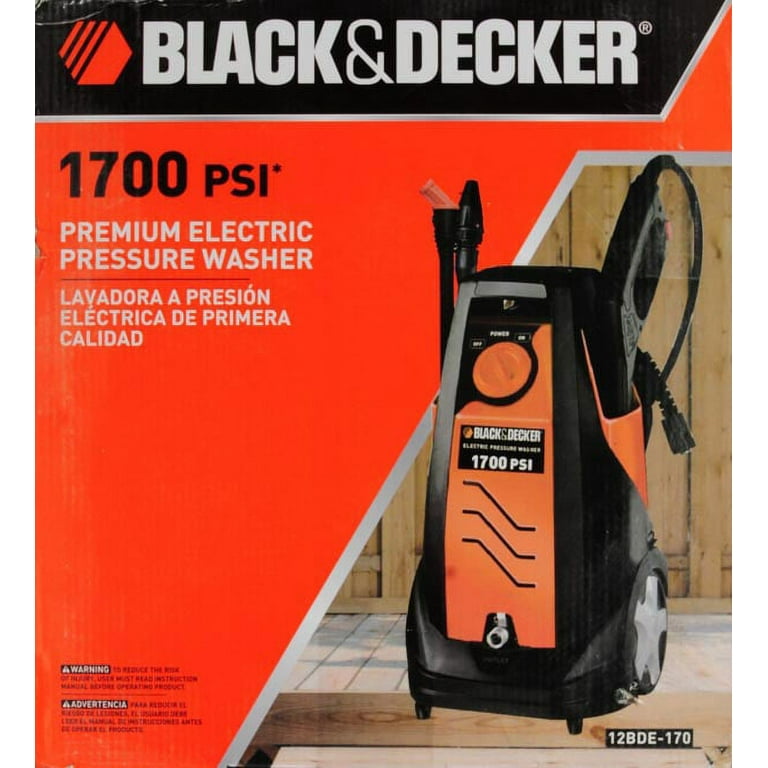 Black+Decker 1700w Electric Pressure Washer 1700 watts Electric