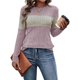 thumbnail image 3 of Blusas de Larga con Bloques de Color para Mujer, Conjuntos de Otoño, Suéteres de Invierno y Moda de Principios de Otoño. Rosa L, 3 of 8
