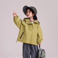 thumbnail image 6 of GiLiling Kids Rain Lightweight Waterproof Rain Coats Outerwear Hoodie with Side Pockets for Boys and Girls Jacket (Green, 12-18 Months), 6 of 7