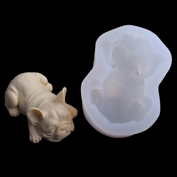 3D French Bulldog Soap Mold Silicone dog silicone Mold for Fondant Chocolate Candy Cake Decorating Candle Silicone Soap