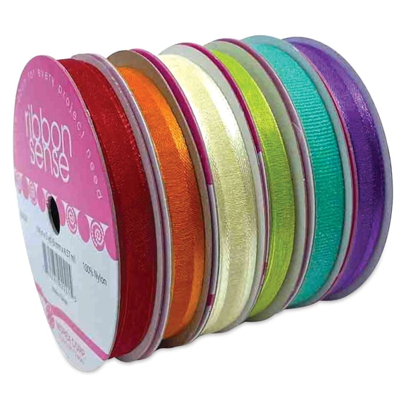 Morex Ribbon Assortments - Rainbow, Set of 6 Rolls, 45 yds