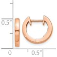 thumbnail image 4 of Solid 14K Rose Gold Hinged Hoop Earrings - 13mm, 4 of 6