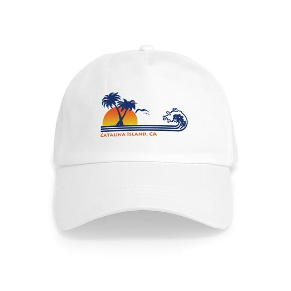CafePress - Catalina Island California Cap - Adjustable 100% Brushed Unisex Casual Cotton Baseball Cap, Beige, 1