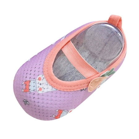 

Yinguo Baby Girls Shoes Barefoot Cartoon Non-Slip Socks Kids Aqua Water Shoes Swim Boys Baby Shoes Purple One Size