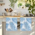 thumbnail image 4 of Blue Palm Leaves Kitchen Towels Set of 3, Summer Botanical Tropical Plants Absorbent Dish Towels for Kitchen, Microfiber Hand Towel, Quick Drying Tea Towel for Cleaning Decorative Dishcloths, 4 of 7