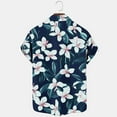 thumbnail image 4 of AHTJRT Men's Classic Retro Aloha Shirt Hibiscus Watercolor Design Vibrant Family BBQs Blue 5XL, 4 of 4