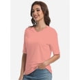 thumbnail image 4 of Women's V Neck T Shirts Basic Summer Tees Casual Half Sleeve Tops, 4 of 4