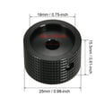 thumbnail image 2 of Stereo Knob, 25*6*15.5 mm Aluminium Alloy, Volume Control Knobs, Black 1pcs, 2 of 3
