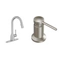 thumbnail image 1 of Grifo para fregadero de cocina Moen Adler 87233SRS con dispensador 3942SRS, 1 of 9