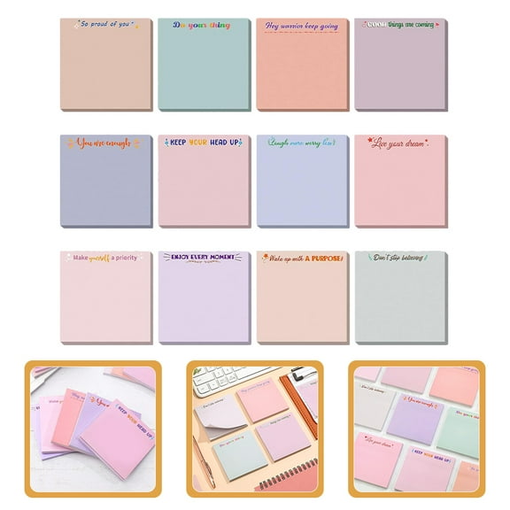 Raindrops 12 Books Small Note Pads Notepad Colored