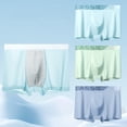 thumbnail image 4 of IAJDKMEK Men's Boxer Briefs - Thin Breathable Underwear for Men, Mid-Rise Comfort Mens Underwear, Skin-Friendly Boxer Briefs for Everyday,Blue 4XL, 4 of 5