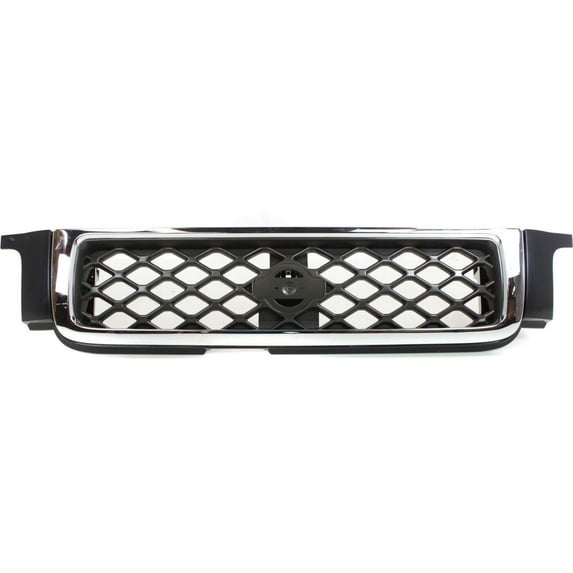 Grille For 1999-2004 Pathfinder Sport Utility Chrome w/ Gray Insert Plastic