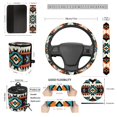 thumbnail image 4 of HUIACONG Southwestern Tribal Car Seat Covers Full Set 14 Pcs Washable Non-Slip Universal Auto Interior Decor with Steering Wheel Cover Seat Belt Pads Armrest Cover Headrest Covers, 4 of 7