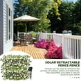 thumbnail image 3 of Expandable Fence with White Roses and Solar Light String Stretchable Flower Privacy Fence Faux Ivy Fence Panel Backdrop Decor for Garden Balcony Patio, 3 of 11