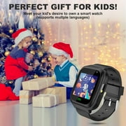 TOPCHANCES Kids Smart Watch for Boys Girls, Touch Screen Smartwatch with Call, 8 Games, Camera, Video, Calculator, Music Player (Black)