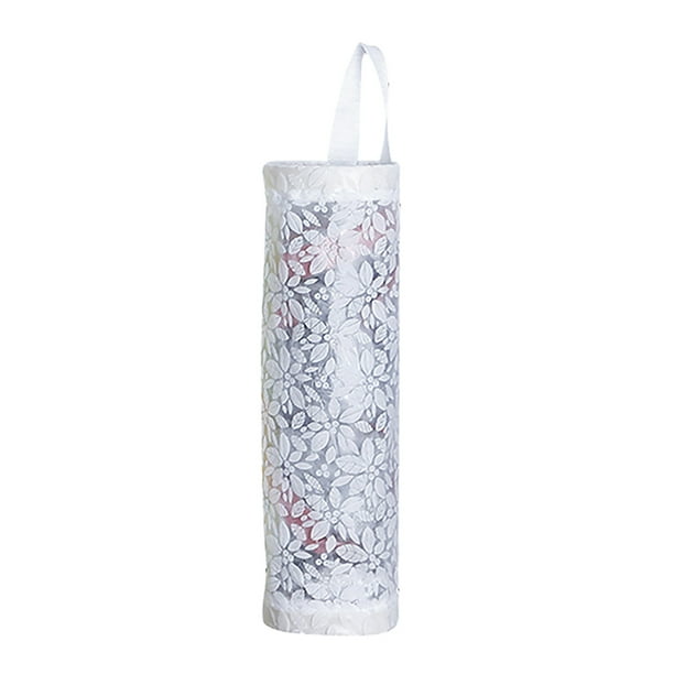 Bolsa de basura para colgar en la cocina - Tela de malla, diseño con tirador inferior, para bolsas de plástico/verduras
