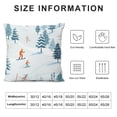 thumbnail image 5 of QZHH   Throw Pillow Covers Ski People Skiing Snowing Retro Classic Nostalgic Art Print Decorative Soft Bedroom Sofa Pillowcases Home Decor Cushion Couch, 5 of 5