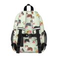 thumbnail image 3 of Australian Shepherd and Floral Backpack for School, Cute School Bag with Adjustable Shoulder Straps and Padded Back, 15"x11.42"x5.5", 3 of 4