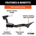 thumbnail image 2 of CURT 13252 Trailer Hitch Rear  Class III; Round Tube; 2 Inch Receiver; 4000 Pound Weight Carrying Capacity/ 400 Pound Tongue Weight; 6000 Pound Weight Distributing Capacity/ 600 Pound Tongue Weight, 2 of 2