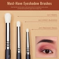 thumbnail image 4 of Juego de brochas para sombras de ojos Jessup T340, 11 piezas, profesionales, negras, 4 of 9