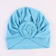 thumbnail image 4 of Gorro turbante con nudo de flor para bebé niña, colorido, estilo indio Azul, 4 of 9